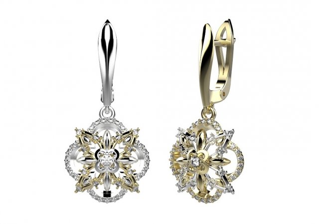 earrings 141 Modello di stampa 3D .c4d .max .obj .3ds .fbx .stl .blend 