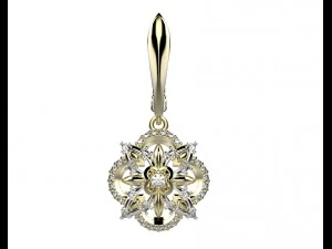 сережки 141 3D Принт Модель