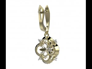 сережки 141 3D Принт Модель