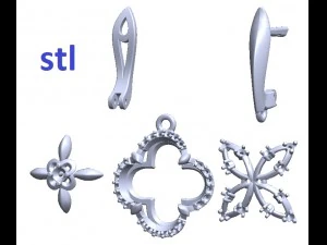 сережки 141 3D Принт Модель