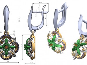 earrings 141 Modello di stampa 3D