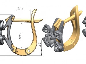 earrings 141 Modelo de Impressão 3D