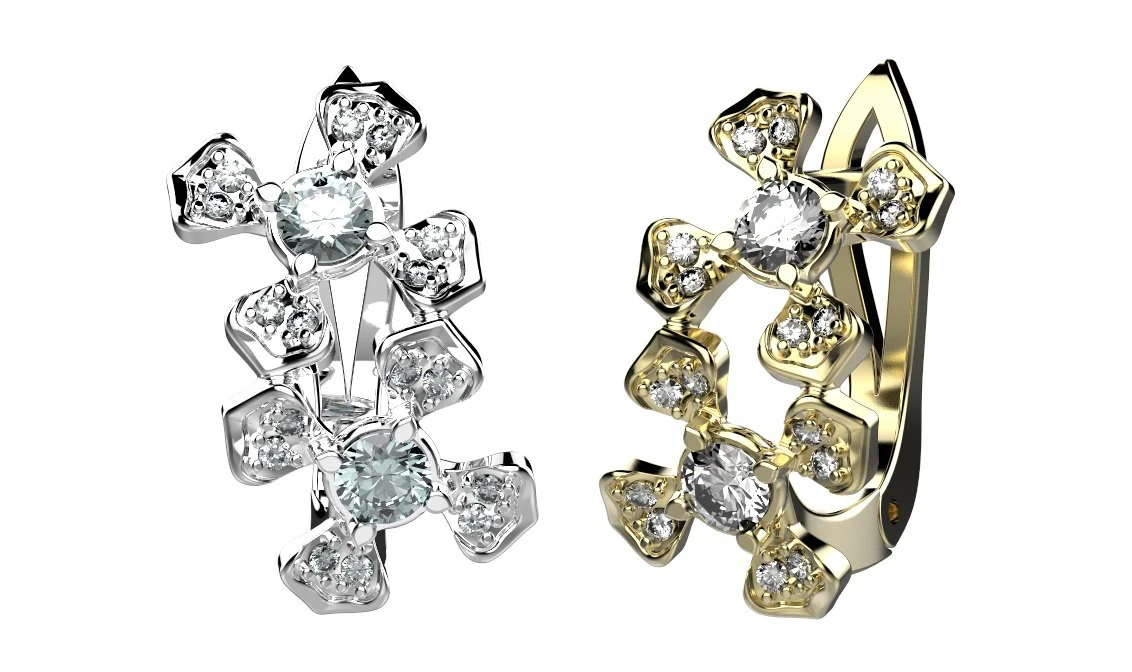 earrings 144 3D Print Model .c4d .max .obj .3ds .fbx .stl .blend 