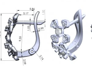 earrings 144 3D Print Model