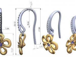 earrings 146 3D Print Model
