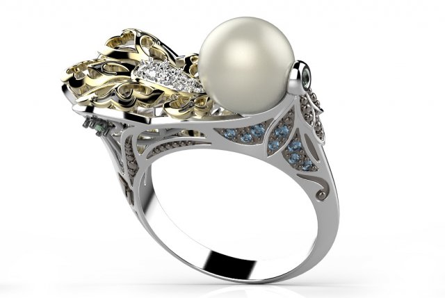 ring 147 3D Принт Модель .c4d .max .obj .3ds .fbx .stl .blend 