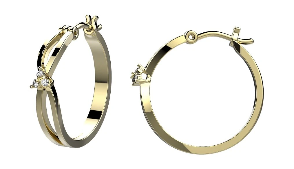 earrings 150 3D Print Model .c4d .max .obj .3ds .fbx .stl .blend 