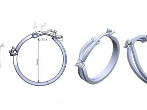 earrings 150 3D Print Model