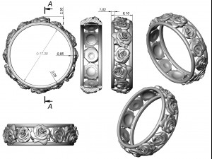 ring 155-1 Model do druku 3D