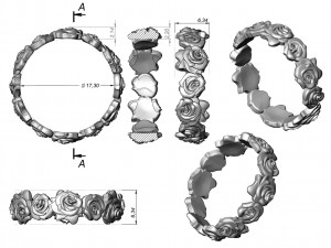 ring 155-2 3D 프린트 모델