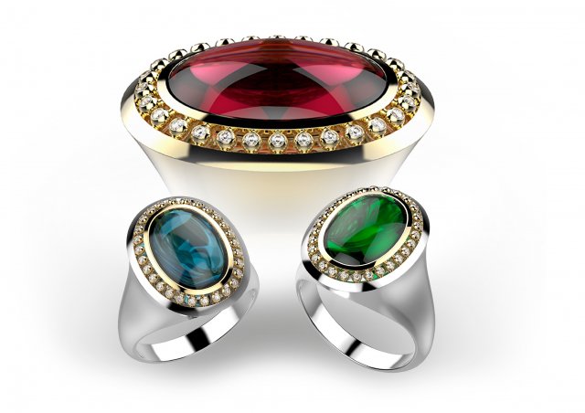 Ring 163 3D 打印模型 .c4d .max .obj .3ds .fbx .stl .blend 