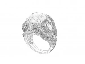 Anel 162-1-1 Modelo de Impressão 3D