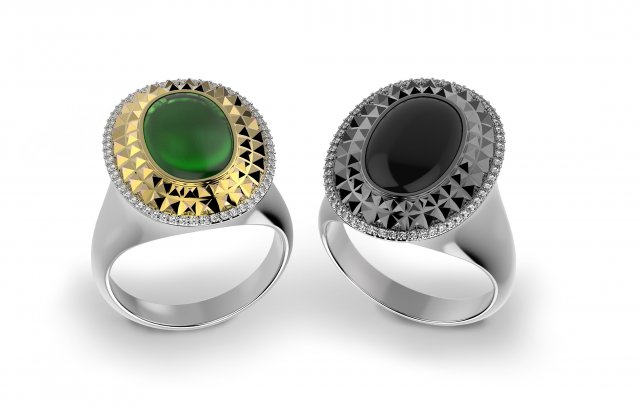 Ring 164 3D Принт Модель .c4d .max .obj .3ds .fbx .stl .blend 