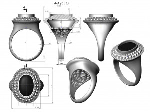 Ring 164 3D Принт Модель