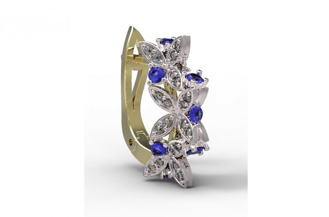 earrings gold Modello 3D .c4d .max .obj .3ds .fbx .stl .blend 