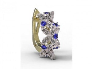 earrings gold 3D Model