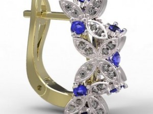 earrings gold Modello 3D