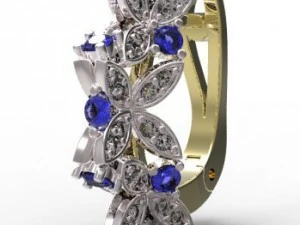 귀걸이 골드 3D 모델