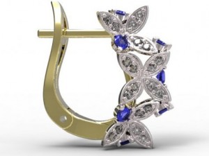 earrings gold Modello 3D