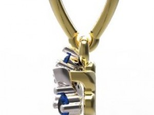 pendant gold Modelo 3D