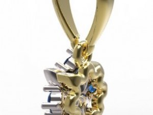 pendant gold Modelo 3D