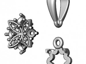 pendant gold Modelo 3D