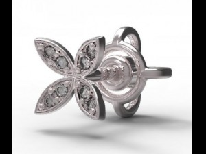 earrings ear stud gold Modello 3D