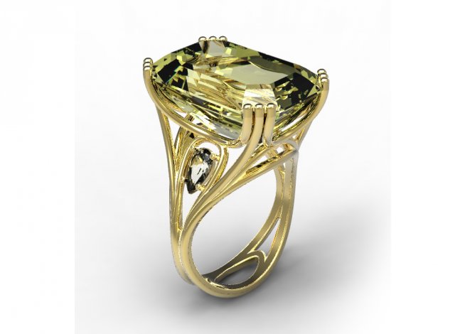 ring gold 3D Модель .c4d .max .obj .3ds .fbx .stl .blend 