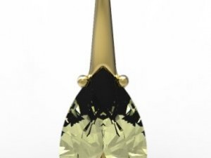 earrings gold Model 3D