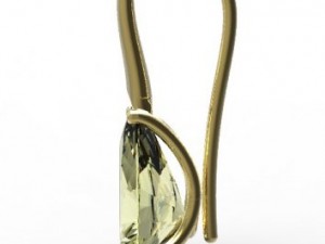 earrings gold Model 3D