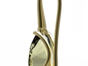 earrings gold Model 3D