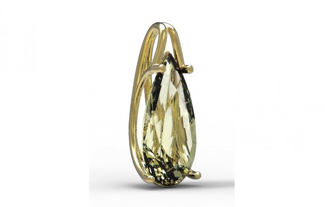pendant gold 3D-Modell .c4d .max .obj .3ds .fbx .stl .blend 