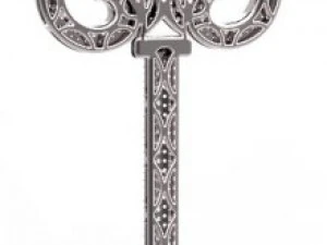 key pendant gold 3D Model
