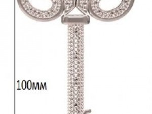 key pendant gold Model 3D