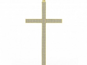 gold cross pendant Modèle 3D