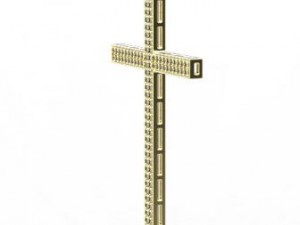 gold cross pendant 3D Model