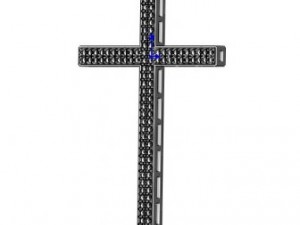 gold cross pendant 3D Model