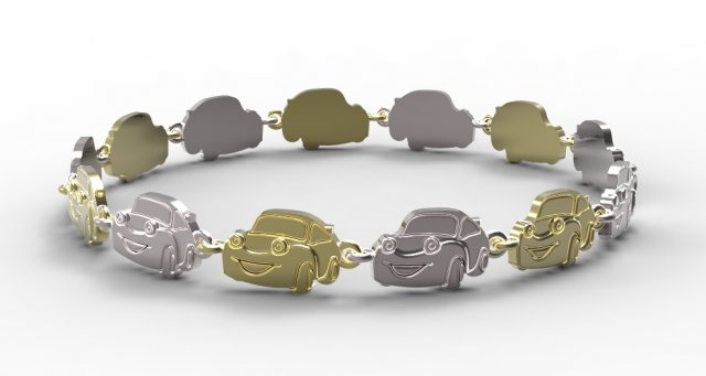 gold bracelet for children 3D Модель .c4d .max .obj .3ds .fbx .stl .blend