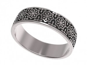 gold ring with enamel 10 3Dモデル