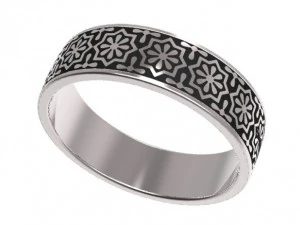 gold ring with enamel 10 3D Model