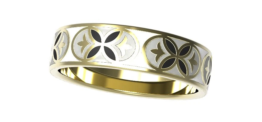 gold ring with enamel   11 3D Model .c4d .max .obj .3ds .fbx .stl .blend 