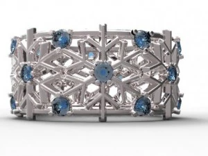 gold ring snowflake 3D Model