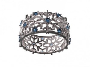 gold ring snowflake 3D Модель