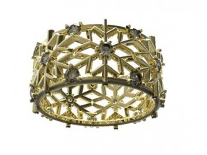 gold ring snowflake 3D Model