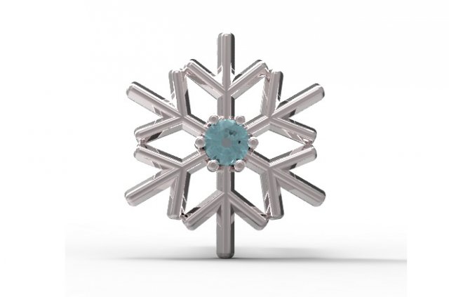 earrings ear stud gold snowflake Model 3D .c4d .max .obj .3ds .fbx .stl .blend 