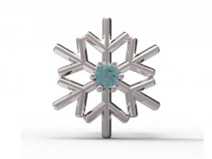 耳环 耳钉 金雪花 3D 模型