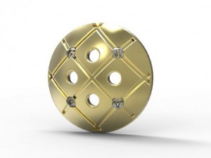 golden button 3D Print Model