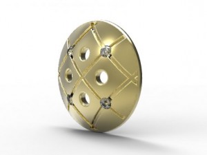 golden button 3D Print Model