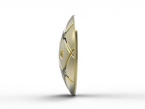 golden button 3D Print Model