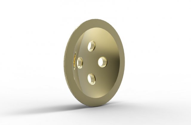 Download golden button 3D Model